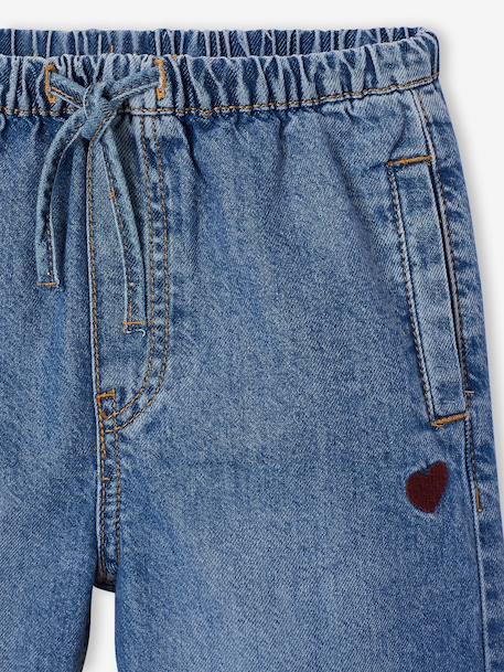 Wide-leg trousers for girls medium blue 