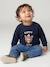 Baby long-sleeved sweatshirt navy blue+ochre 