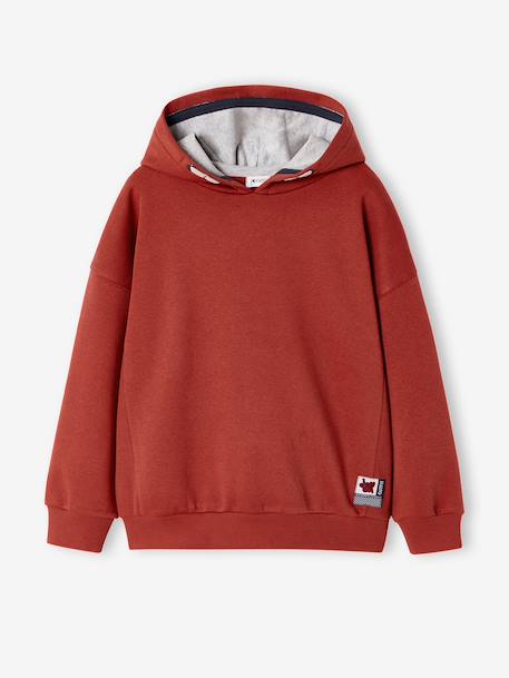 Hooded sweatshirt for boys tomato red 