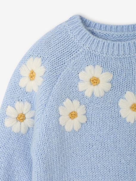 Knitwear jumper with side opening for newborn sky blue 