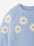 Knitwear jumper with side opening for newborn sky blue 