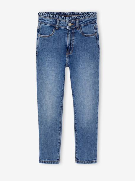 Slim-fit jeans for girls light blue+medium blue 