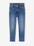 Slim-fit jeans for girls light blue+medium blue 