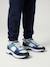 Leather lace-up trainers for boys navy blue 