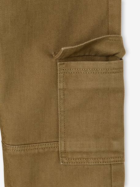 Cargo trousers for boys denim blue+olive 