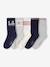 Pack of 5 sports socks for girls marl grey 