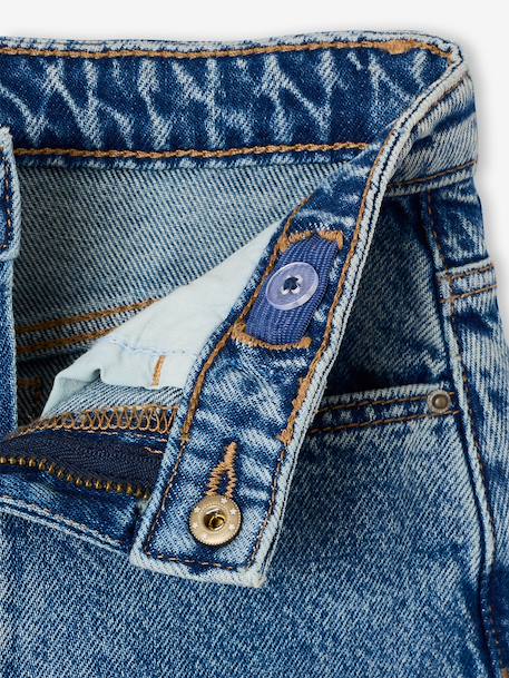 Balloon jeans for girls bleached denim+medium blue 