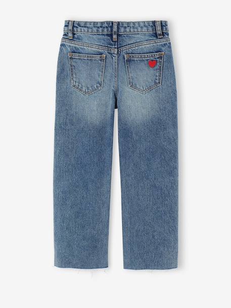 Straight-leg jeans for girls light blue+medium blue 