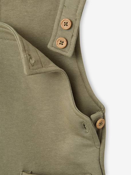 Dungaree set and bodysuit for newborn khaki 