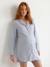 Maternity and nursing nightdress sky blue 