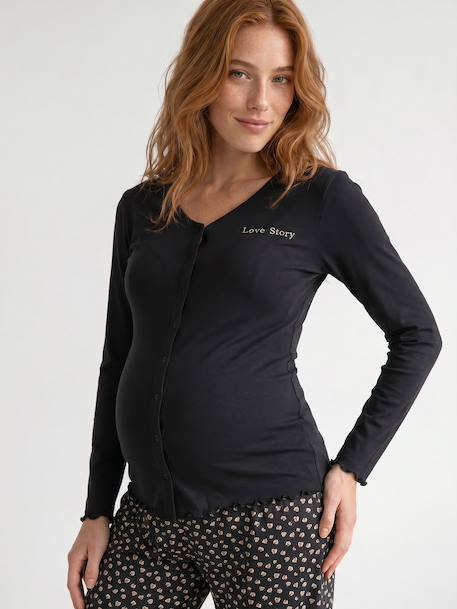 Nursing Special Pyjamas anthracite+night blue 