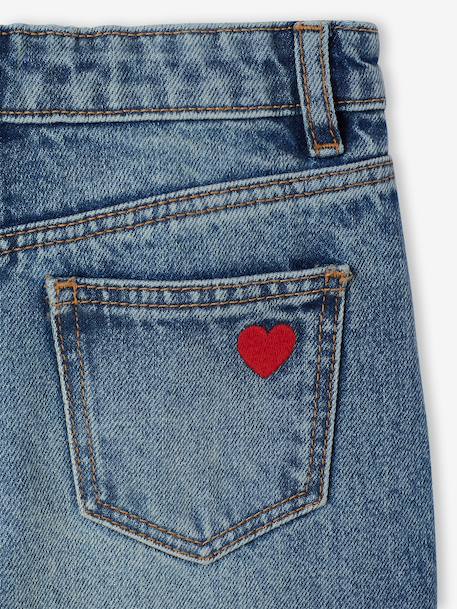 Straight-leg jeans for girls light blue+medium blue 