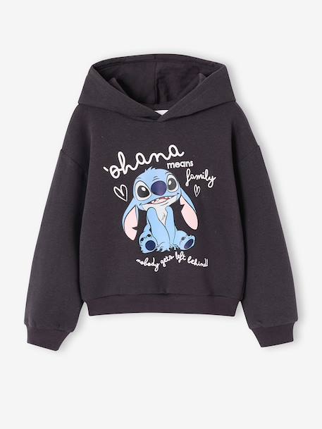 Hooded Lilo and Stitch sweatshirt for girls anthracite 