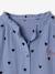 Cotton Gauze Shirt for Girls chambray blue+ecru+printed white 