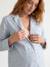 Maternity and nursing nightdress sky blue 
