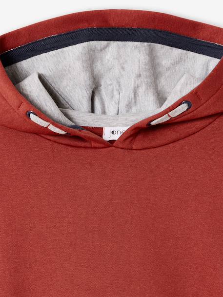 Hooded sweatshirt for boys tomato red 