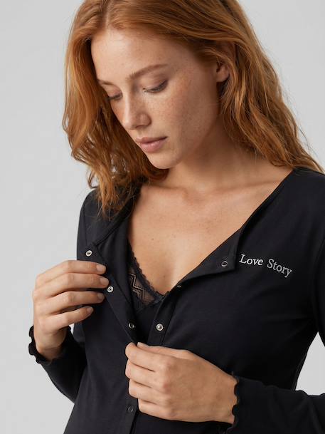 Nursing Special Pyjamas anthracite+night blue 