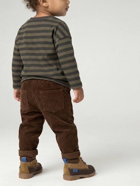 Corduroy Trousers for Babies brown+caramel+grey blue+lichen 