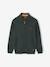 High Neck Jacket with Zip, for Boys Blue+marl green+White/Red 