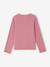 Long-sleeved T-shirt for girls ecru+mauve+taupe 
