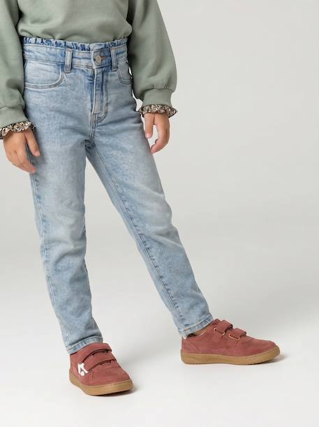 Slim-fit jeans for girls light blue+medium blue 