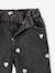 Wide-leg jeans with small embroidered hearts denim grey+double stone+stone 