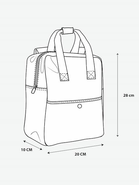 Customisable baby backpack grey blue 
