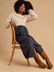 Maternity-Skirts-Buttoned maternity skirt