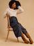Buttoned maternity skirt dark grey 
