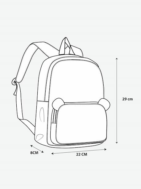 Floral Backpack, Playschool Special, Adorned with Bear Ears, for Girls sage green+soft lilac 
