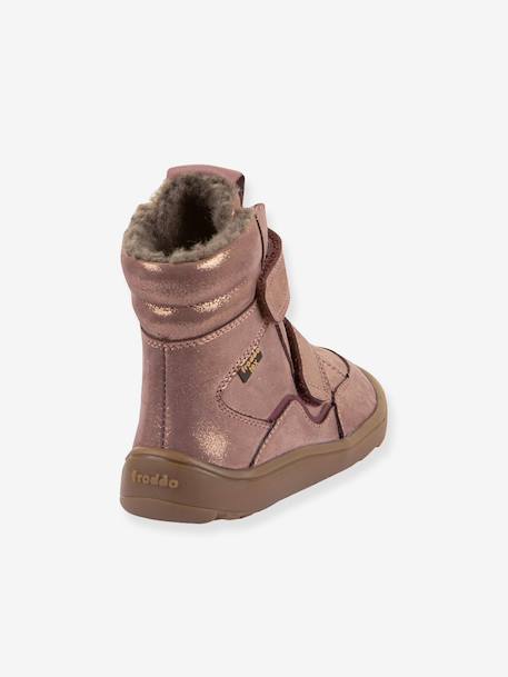 Children's barefoot winter shoes BAREFOOT TEX WINTER Froddo bordeaux red+brown+golden pink+night blue+petrol blue 
