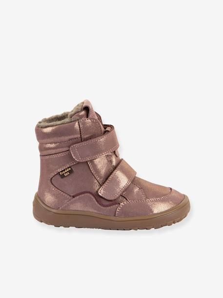 Children's barefoot winter shoes BAREFOOT TEX WINTER Froddo bordeaux red+brown+golden pink+night blue+petrol blue 