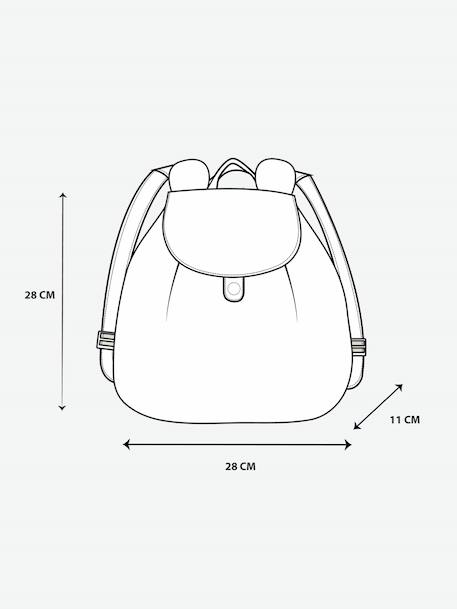 Pre-School Backpack in Cotton Gauze, Fun Ears night blue+rosy+sage green+vanilla 