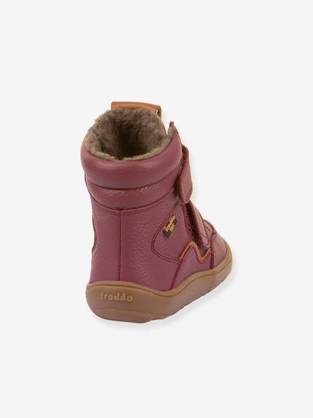 Children's barefoot winter shoes BAREFOOT TEX WINTER Froddo bordeaux red+brown+golden pink+night blue+petrol blue 