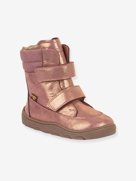 ZERU TEX WINTER BAREFOOT FRODDO barefoot boots for children deep blue+golden pink+petrol blue 