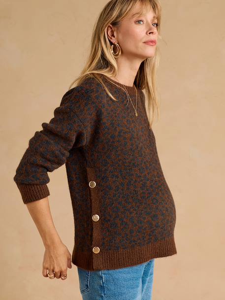 Maternity and nursing jumper Clara chocolate 