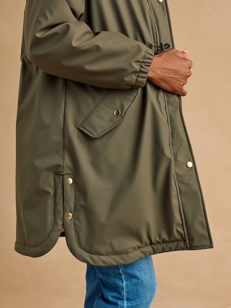 Maternity raincoat with baby cover khaki 