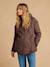 Adaptive & Reversible Padded Jacket, for Maternity & Babywearing by ENVIE DE FRAISE chocolate+khaki 