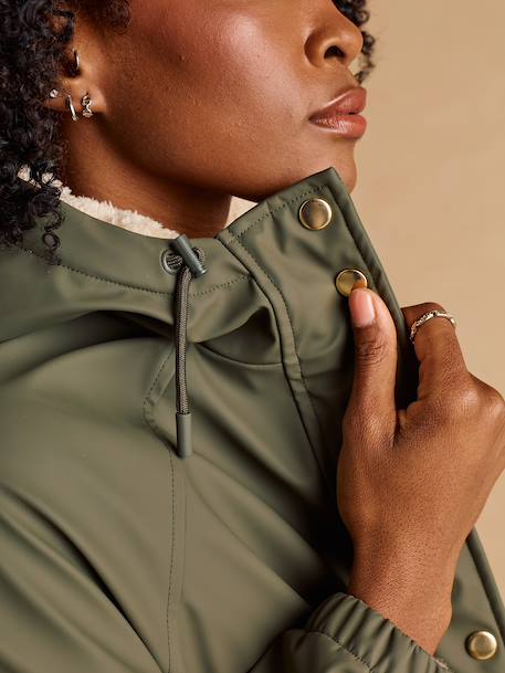 Maternity raincoat with baby cover khaki 