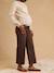 Maternity cropped jeans with bump band chocolate 