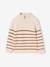 Striped Long-Sleeved Trucker Jumper for Boys ecru+navy blue 