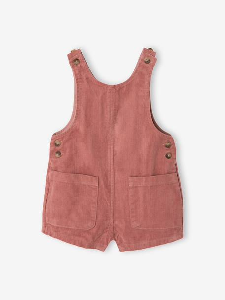 Baby girls sweatshirt and pinafore shorts set old rose 