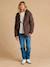 Adaptive & Reversible Padded Jacket, for Maternity & Babywearing by ENVIE DE FRAISE chocolate+khaki 