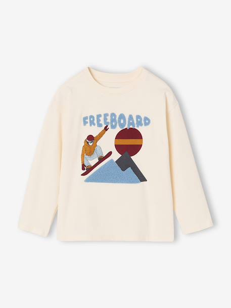 Long-sleeved T-shirt for boys white 