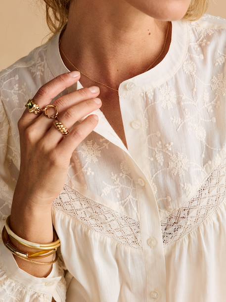 Maternity and nursing blouse Charlotte cream 