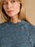 Maternity and nursing jumper dress grey blue 