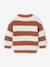 Striped jumper for baby boys navy blue+terracotta 