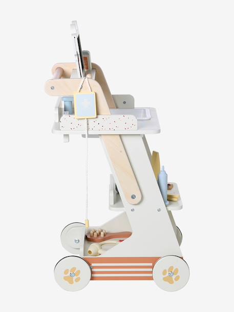 FSC®100% wooden veterinary pushchair ecru 