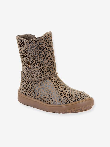 Barefoot TEX SUEDE FRODDO children's boots black+bordeaux red+bronze+gold+grey+printed beige 