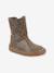 Barefoot TEX SUEDE FRODDO children's boots black+bordeaux red+bronze+gold+grey+printed beige 